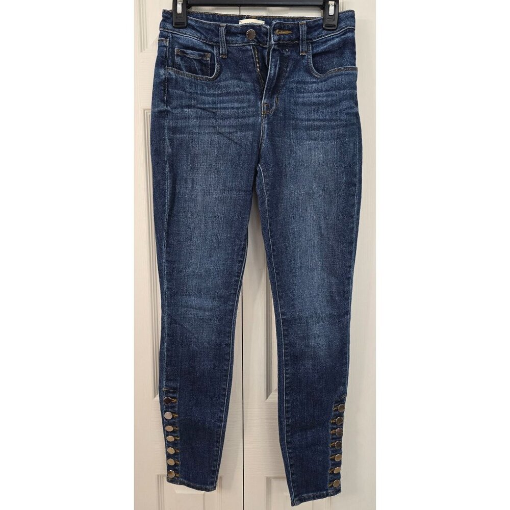 L'Agence Womens Skinny Jeans Button Ankle Detailing Size 25  L Agence Waist 27